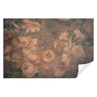 Wallarena Fototapete Blumen Vintage Rose Abstrakt Vlies Tapete Wohnzimmer Schlafzimmer, Glatt, Blumen, Tapete inklusive Kleister Vliestapete Motivtapete Wandtapete 2.08 m x 1.46 m