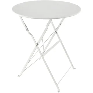 Hti-Living Gartentisch Ø 55 x 68 cm Creme/Weiß