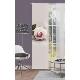 HOME WOHNIDEEN Schiebegardine ROSY (1 St), Klettband, blickdicht, HxB: 245x60, inkl. Befestigungszubehör rosa