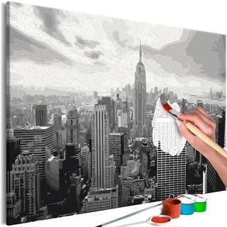 murando - Malen nach Zahlen New York Stadt 60x40 cm Malset mit Holzrahmen auf Leinwand für Erwachsene Kinder Gemälde Handgemalt Kit DIY Geschenk Dekoration d-A-10013-d-a