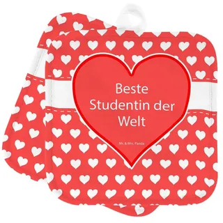 Mr. & Mrs. Panda Topflappen Studentin - Geschenk, lustig, Spaß, Alumni, Topflappen, Topflappen mi, (1-tlg)