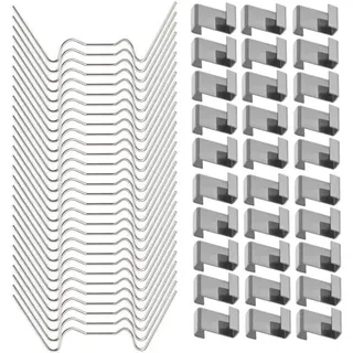 120-teiliges Set Gewächshaus-glasklemmen Aus Edelstahl, Bestehend Aus 60 W-klemmen Und 60 Z-klemmen