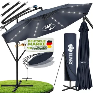tillvex Ampelschirm Ø 300 cm Blau