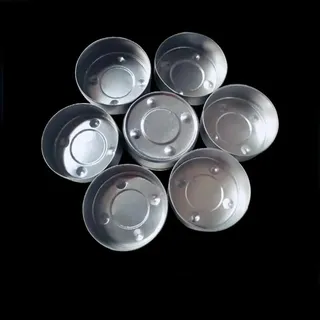POFET 100 Stück Aluminium-Teelicht-Leerkastenbehälter für die Herstellung von Teelichtkerzen,Standard Teelichthüllen für Teelichter Aluminium Kerzenhülle Leer Teelichtdose