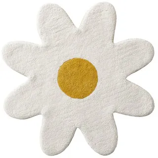 vertbaudet Kinderteppich Kinder Badezimmerteppich, Blumenmuster weiß