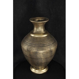 JVmoebel Skulptur XXL Big Vase Design Medusa Antik Stil Blumen Vasen Schale Deko 65cm goldfarben