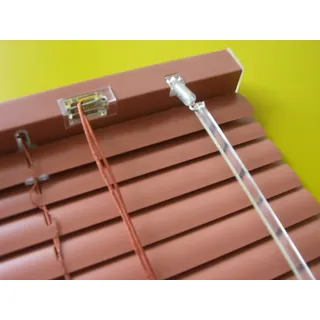 Alu Jalousie Terracotta - Breite 50 bis 240 cm - Höhe 130/160 / 220 cm - Tür Fenster Rollo Jalousette Aluminium Fensterjalousie Lamellen Metall (60 x 160 cm)