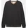 1038427 Basic Knit Pullover Mit V-ausschnitt Black Grey Melange XL