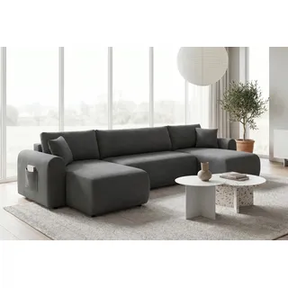 OTTO home Wohnlandschaft OTTO HOME "JONAA, U-Form, 311 cm - OTTO. Verlässliche Qualität.", anthrazit, B:311cm H:79cm T:52cm, Sofas, Wohnlandschaft, Schlaffunktion 133/270cm, Bettkasten, Cord, Struktur, Unser Tiefpreis