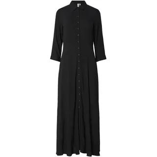 Yas Hemdblusenkleid Schwarz M