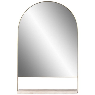 Wandspiegel, Weiß, Metall, Glas, Stein, 43.5x69x10 cm, Ablage, Schlafzimmer, Spiegel, Wandspiegel