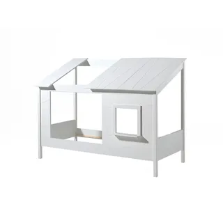 58 aufm Kessel Kinderbett Katalyn 90 x 200 cm MDF+Massivholz weiß