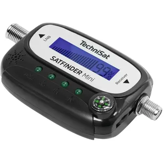 TechniSat SATFINDER MINI - Satelliten-Finder inkl. F-Kabel | schnelle Ausrichtung einer Sat Anlage, Tonsignal, LCD Display, Kompass, Empfindlichkeits-Drehregler