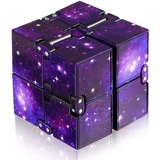 Infinity Cube Purple, Antistress Spielzeug Fidget Toy Würfel für Stress und Angst Linderung Entspannendes Spielzeug (Lila)