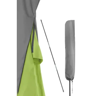 4smile Sonnenschirm Schutzhülle bis Ø 3 m - Funktionelle Sonnenschirmhülle mit Reißverschluss, Stab - Strapazierfähige Schirmhülle, Schutzhülle Sonnenschirm, Polyester Schirmabdeckung, Anthrazit