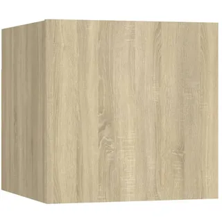 vidaXL Nachtschrank 2-teilig 30,5 x 30 x 30 cm Braun