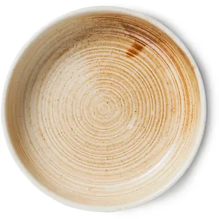 HKliving - Chef Ceramics tiefer Teller, Ø 21,5 cm, rustic cream/brown