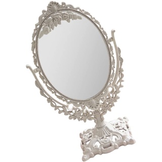 FRCOLOR Kunststoffe doppelseitiger Prinzessinnenspiegel schminkspiegel Vanity Mirror vergrößern Aphrodite Altar Schreibtischaufsatz Kommodenspiegel Relief-Kosmetikspiegel groß Spiegel