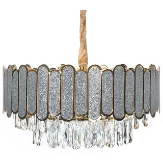 Beliani Kronleuchter AGUARICO in Messing/Transparent - (W) 46 x (H) 80 x (L) 46 cm | Gr.: onesize