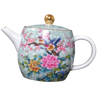 GAXIRE 1 Stück Keramik-Teekanne Aus Knochenporzellan Tee-Set Zitronenkrug Chinesische Teekanne Teekanne Zum Ausgießen Teekanne Mit Blumenmuster Keramik-Teekanne Für Das Büro