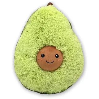 TE-Trend Plüsch Tier Avocado Plüschtier Kissen Toy Lebensmittel Kuscheltier Frucht Früchtekissen AVO Cado 25cm Mehrfarbig