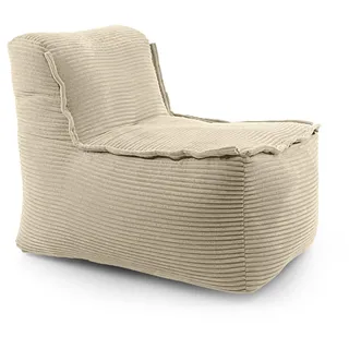 LUMALAND Modular Sitzsack Mitte Cord 200 L für Modulares Sofa | ideales Match mit Sessel & Pouf | EPS Perlen Bean Bag mit Füllung | Indoor Lounge Sitzkissen waschbar für Wohnzimmer, Schlafzimmer & Co.