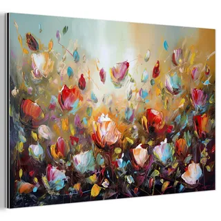 onlywow Metallbild, Blumenmeer | Gr.: 120 x 80 cm
