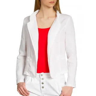 Caspar BZR004 kurzer Damen Leinen Sommer Blazer - S