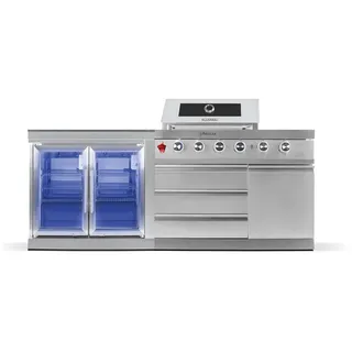 SB-S2 Outdoorküche | 6 Brenner-Gasgrill | Cool-Duo - Silber
