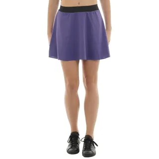 F&K-Mode Minirock Swing Rock Mini Falten Gummibund hohe Taille Gummibund lila L/XL