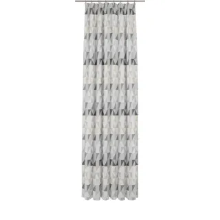Vorhang WIRTH "Berlare" Gardinen Gr. 355 cm, Kräuselband, 132 cm, grau (hellgrau) Kräuselband nach Maß