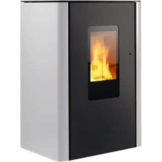 Viessmann Pelletofen Ivo.tec water+ 8 kW Glas Schwarz/Silber
