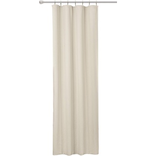 Woltu Vorhang Blickdicht Gardinen mit Kräuselband für Schiene, Leichter & weicher Verdunklungsvorhang wärmeisolierend 135x245 cm Creme, Thermovorhang Kälteschutz für Wohnzimmer Schlafzimmer