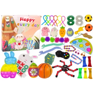 Easter Fidget Toys Pop It Squishy Anti Stress 41 teiliges Spielzeugset.