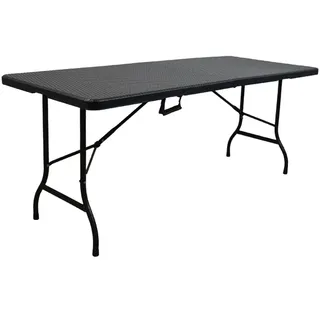 chefgastro Buffettisch Gartentisch 180 x 74 x 74 cm Schwarz
