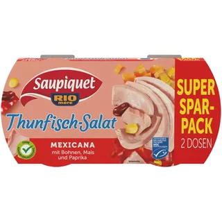 Saupiquet Rio Mare Thunfisch-Salat Mexicana, 2x160g, MSC zertifiziert, Fix und fertig zubereitet, Ideal für unterwegs