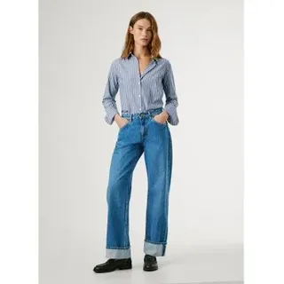 Pepe Jeans für Damen. PL2050878 Lockere Turn-Up Jeans blau (25/30), Lässig, Baumwolle, Denim