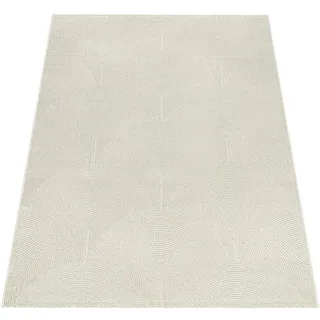 KADIMA DESIGN Kurzflorteppich 80 x 150 cm Creme