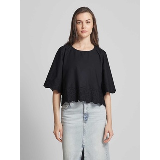 Blusenshirt mit 1/2-Arm in lockerer Passform, Black, L
