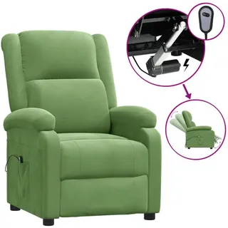 vidaXL Relaxsessel Elektrisch Hellgrün Samt