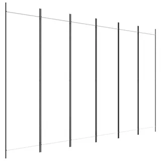 vidaXL 6-tlg. Paravent Weiß 300x200 cm Stoff