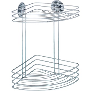 Duschablage WENKO "Eckregal" Regale Gr. B/H/T: 20 cm x 33 cm x 26,5 cm, silberfarben (chrom) Duschzubehör 2 Etagen