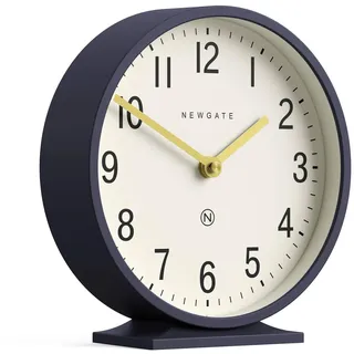 NEWGATE® Q Kaminuhr | Moderne Klassische runde Kaminuhr | Marineblau | Zeitgenössischer Stil für Kamin, Schreibtisch, Tisch, Regal oder Nachttisch