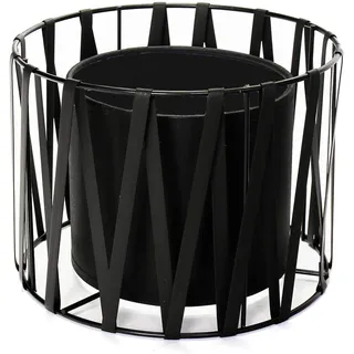Licht-Erlebnisse Lampenschirm Design Schwarz Zylinder