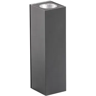 CMD Außenwandleuchte Aluminium Höhe 20 cm 2x7W Warmweiss IP65 anthrazit