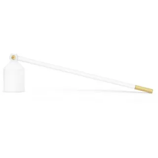 Nordic Flame Kerzenständer Nordic Flame Kerzenlöscher WHITE weiß gold 20cm goldfarben