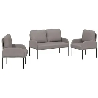 vidaXL Sofagarnituren 3 pcs Taupe 115 x 56 x 80 cm Sperrholz