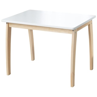 roba Kindertisch, aus Massivholz und MDF, mit weiß lackierter Tischplatte, 50728WE, weiss