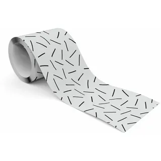 Muralo Tapetenbordüre selbstklebend Linien auf grauem Hintergrund 10 cm 300 g Schwarz/Grau 10x300