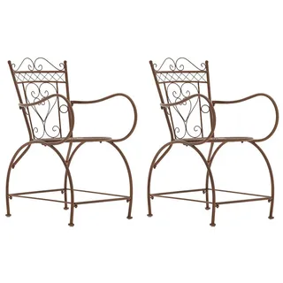 CLP Gartenstuhl Sheela 48 x 48 x 88 cm antik braun 2 St.
